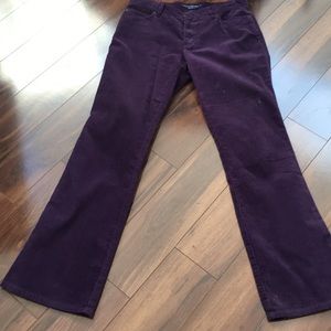 Ralph Lauren Corduroy look pant. purple 10